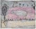 Art work; artist: Efimija Topolski; title of the work: Longing (hippopotamus), 1990; medium: mixed media on paper; dimensions: 15,2 x 19,2 cm