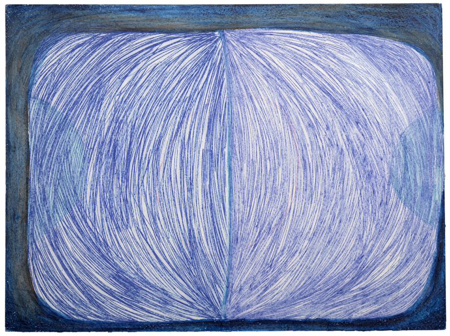 Artistic drawing, artist Ivana Ivković, title: Pionir II, 2000, media: wax and color pencils on paper; dimensions: 24 x 32 cm (9.4 x 12.6 inch)