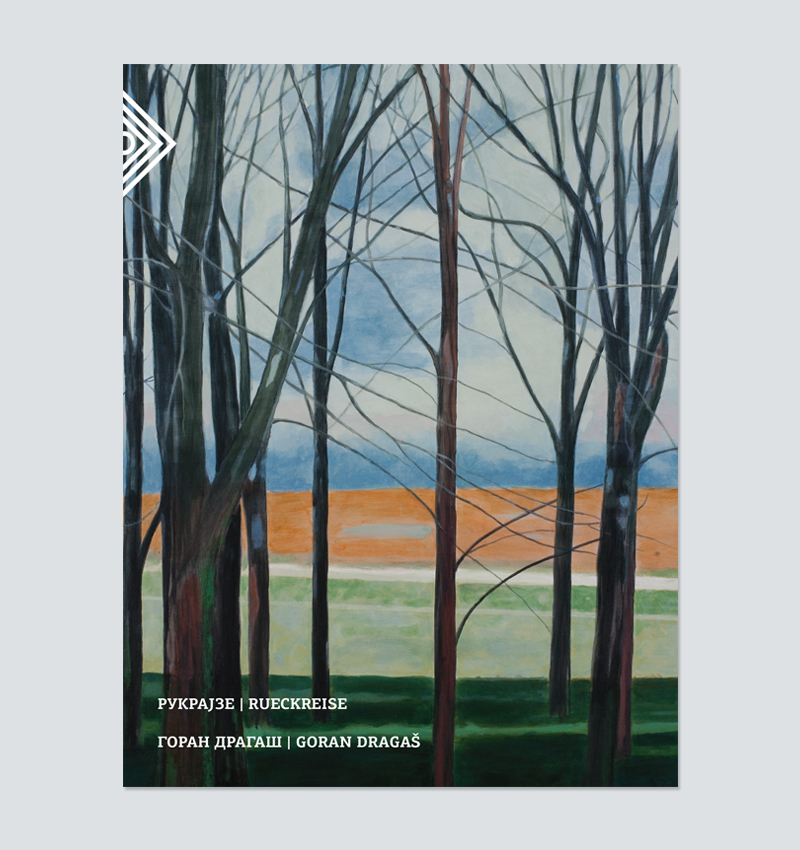 Exhibition catalog (cover page), artist: Goran Dragas, title: RUECKREISE. The catalog is published on the occasion of the eponymous exhibition in Gallery Podroom, Belgrade, Serbia, 2014, text by Saša Janjić.